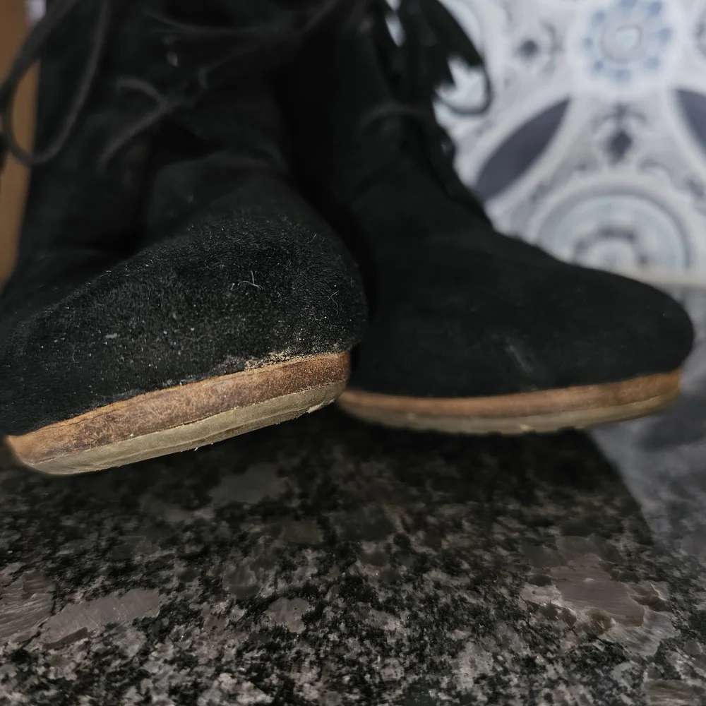 Black Suede Ankle Boots - Picture 3 of 5